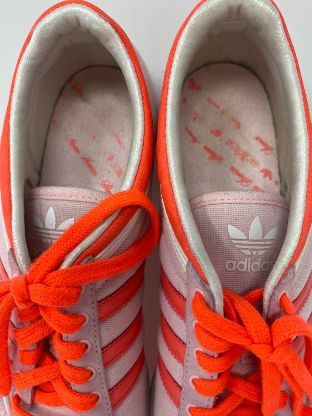 Adidas Sleek Series Top 10 Low Sneakers Shoes Womens 10 Pink Coral Orange - Picture 10 of 13